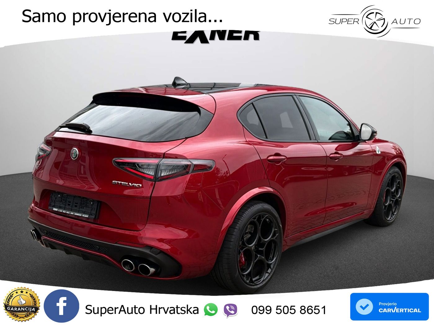 Alfa Romeo Stelvio Quadrifoglio 2.9 V6 Bi-Turbo (520 KS) Q4 Automatic LED+GR SJED+ACC