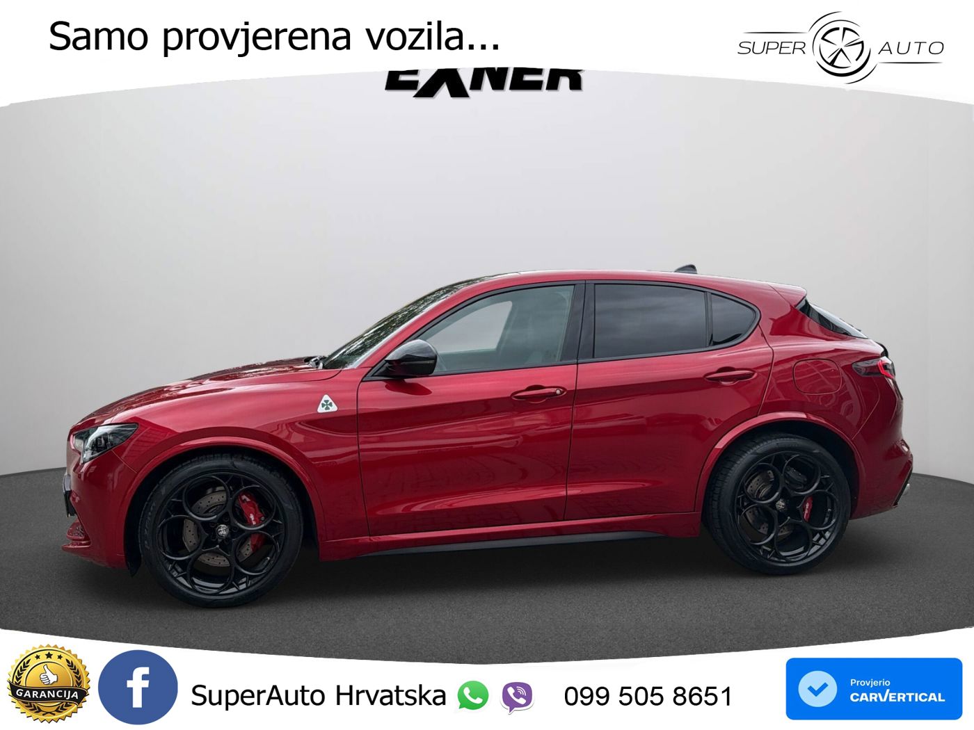 Alfa Romeo Stelvio Quadrifoglio 2.9 V6 Bi-Turbo (520 KS) Q4 Automatic LED+GR SJED+ACC