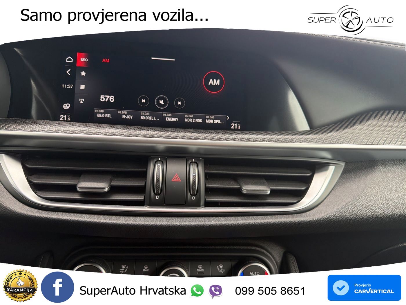Alfa Romeo Stelvio Quadrifoglio 2.9 V6 Bi-Turbo (520 KS) Q4 Automatic LED+GR SJED+ACC