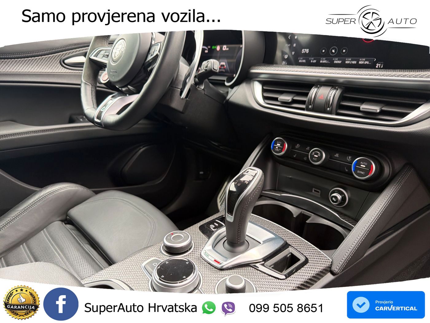 Alfa Romeo Stelvio Quadrifoglio 2.9 V6 Bi-Turbo (520 KS) Q4 Automatic LED+GR SJED+ACC