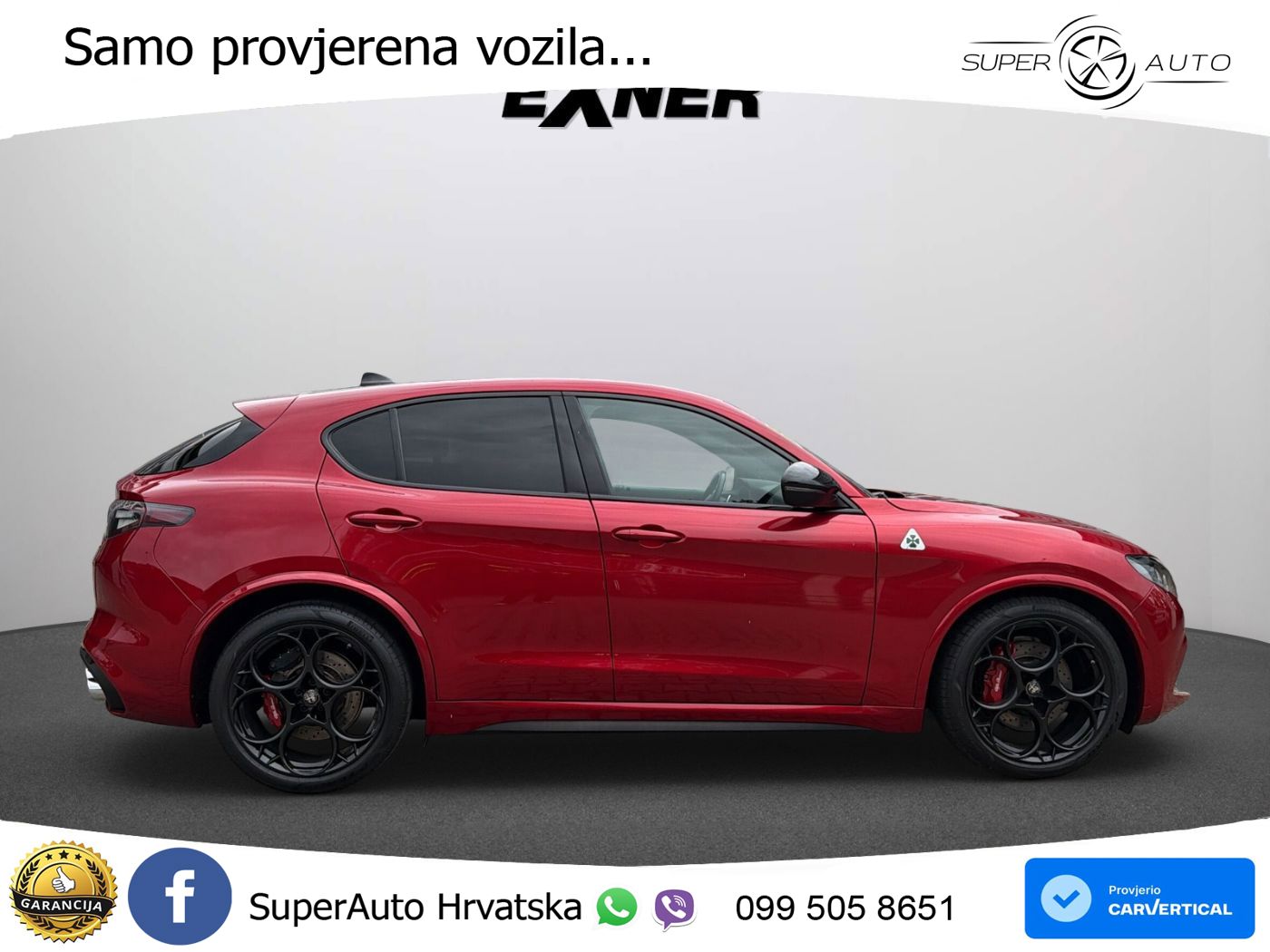 Alfa Romeo Stelvio Quadrifoglio 2.9 V6 Bi-Turbo (520 KS) Q4 Automatic LED+GR SJED+ACC