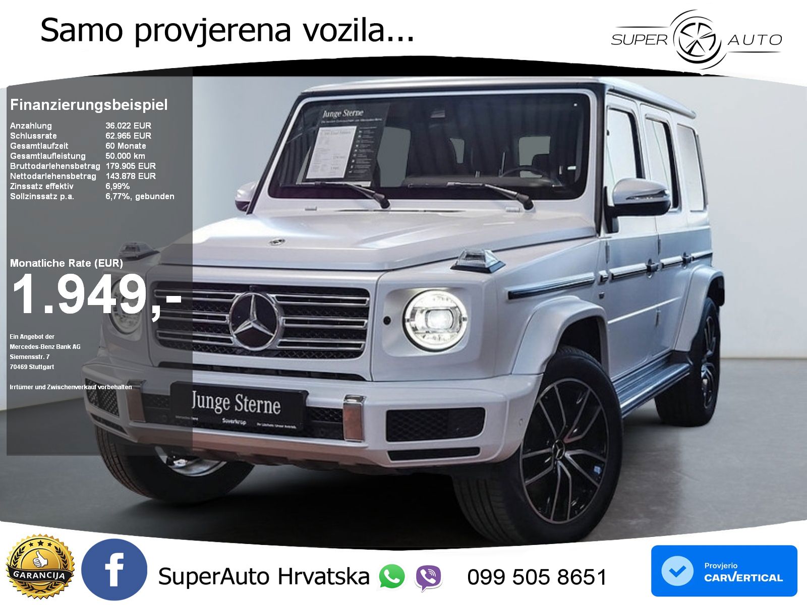 Mercedes G 500 Long V8 (422 KS) 4MATIC 9G-TRONIC AMG LED+ACC