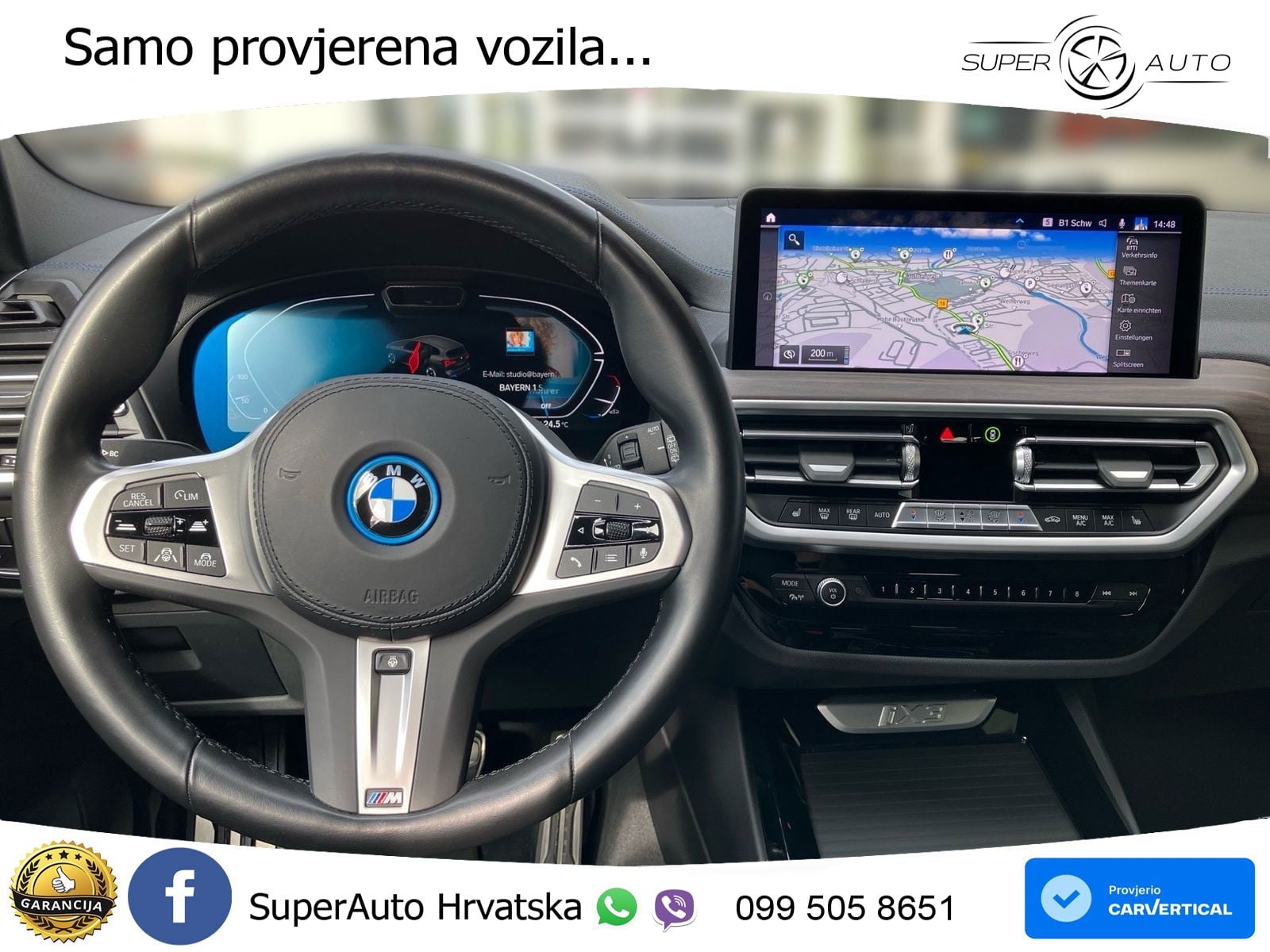 BMW iX3 80 kWh (286 KS) M Sport LED+GR SJED+ACC