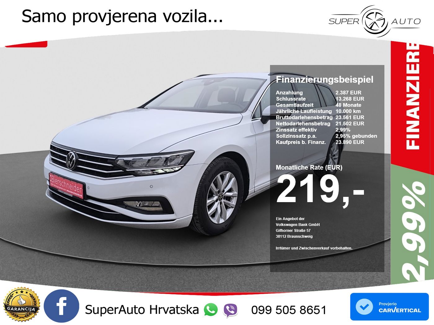 Volkswagen Passat Variant 2.0 TDI (150 KS) DSG Business LED+GR SJED+ACC