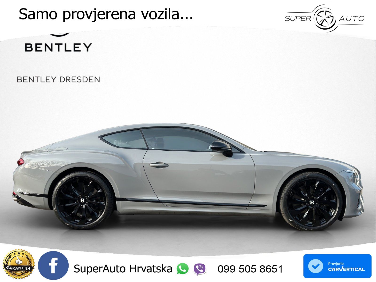 Bentley Continental GT IV 4.0 V8 TFSi (680 KS) AWD DCT ZRAČNI+ACC+GR SJED+360