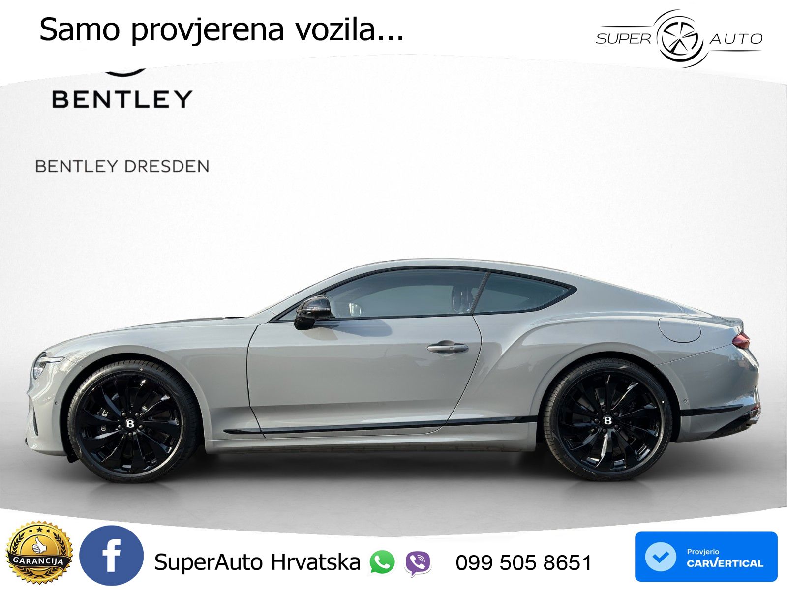 Bentley Continental GT IV 4.0 V8 TFSi (680 KS) AWD DCT ZRAČNI+ACC+GR SJED+360