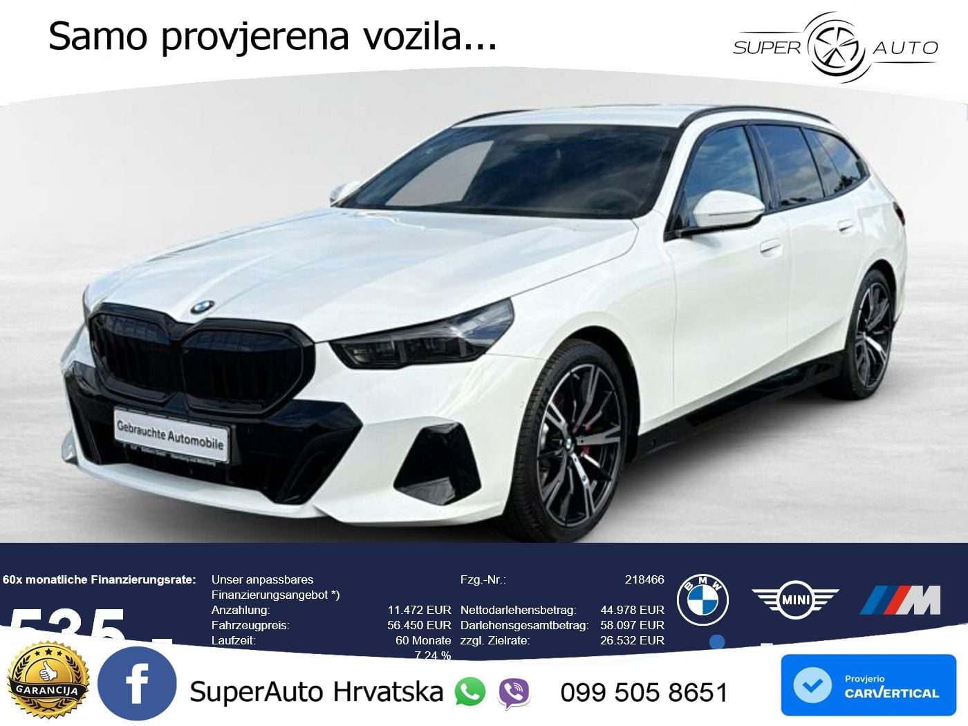 BMW 520d Touring (197 KS) xDrive Steptronic M Sport LED+GR SJED+ACC