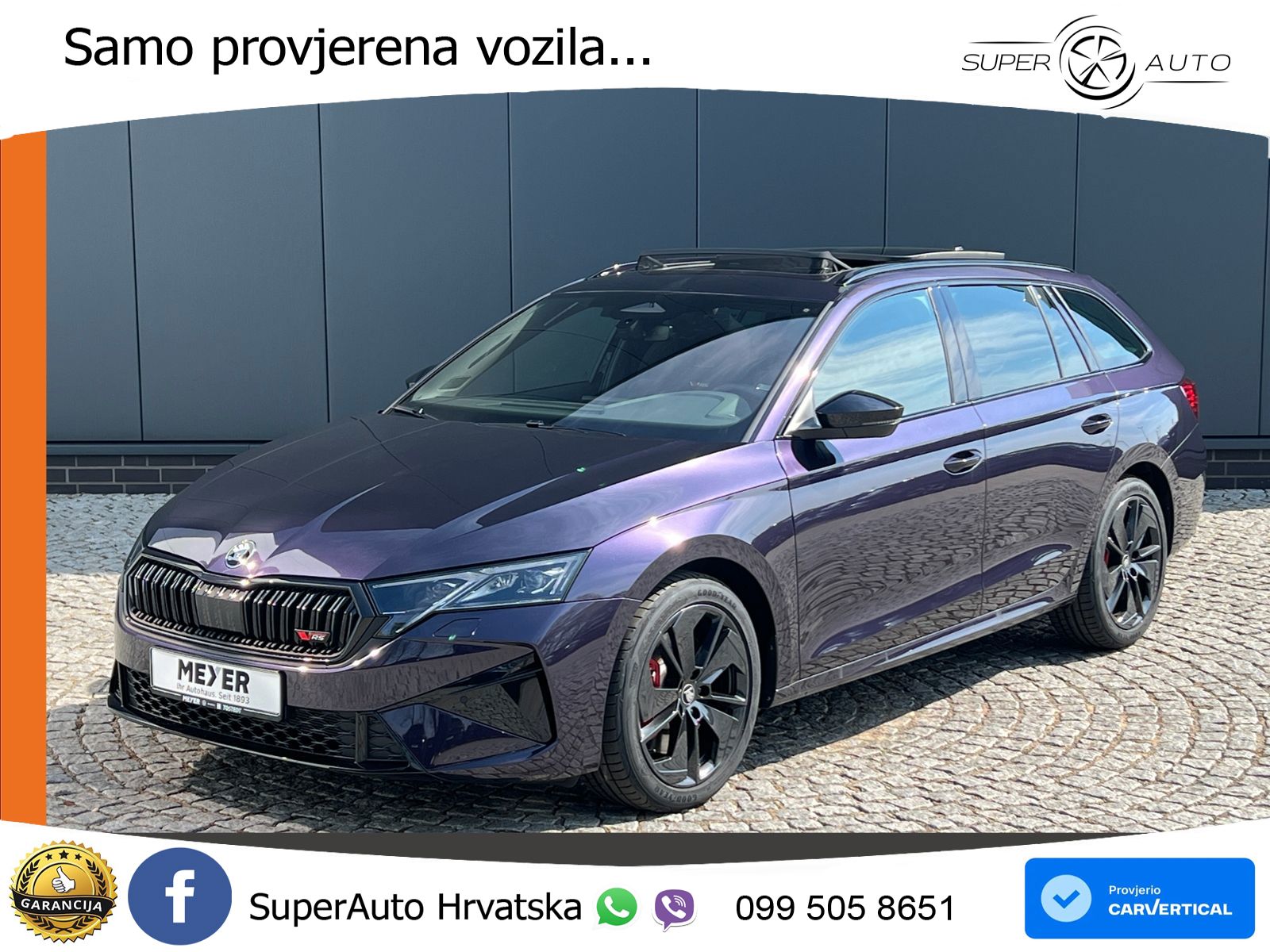 Škoda Octavia Combi RS 2.0 TSI (265 KS) DSG LED+GR SJED+ACC