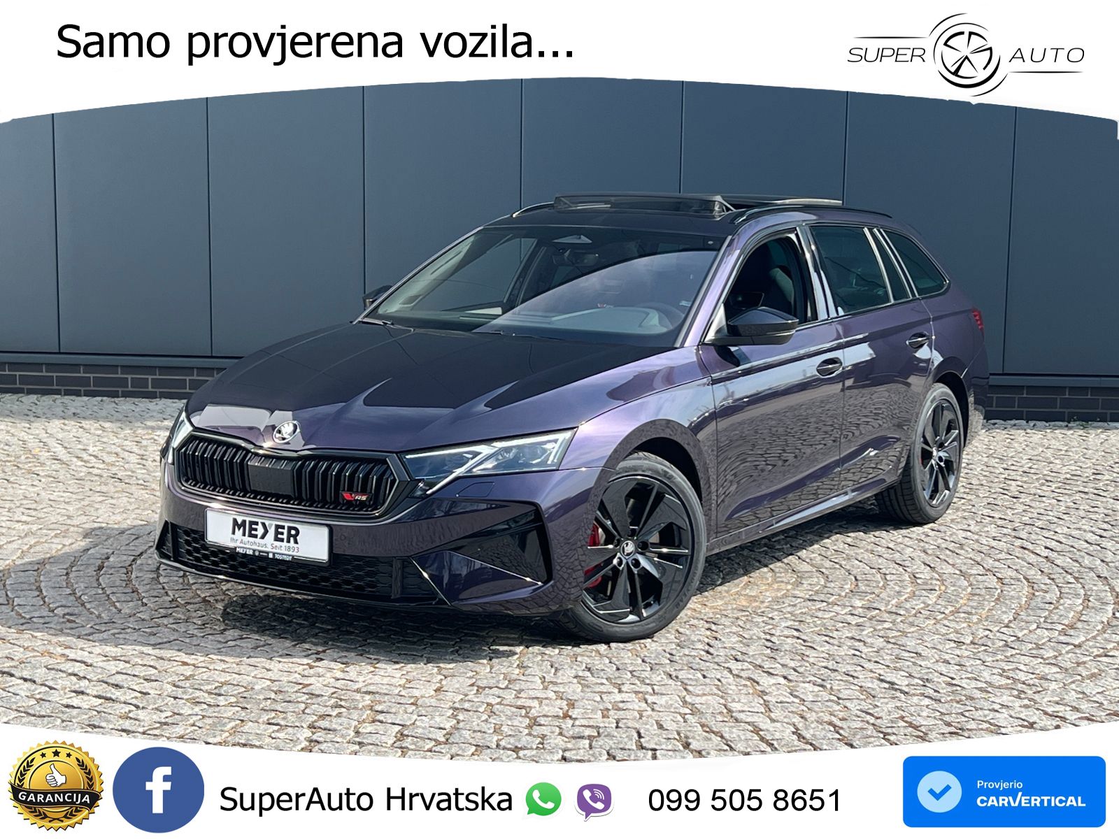 Škoda Octavia Combi RS 2.0 TSI (265 KS) DSG LED+GR SJED+ACC