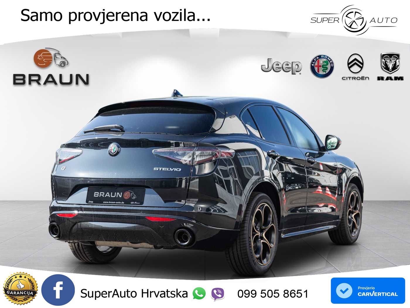 Alfa Romeo Stelvio 2.0 Turbo (280 KS) Q4 Automatic LED+GR SJED+ACC