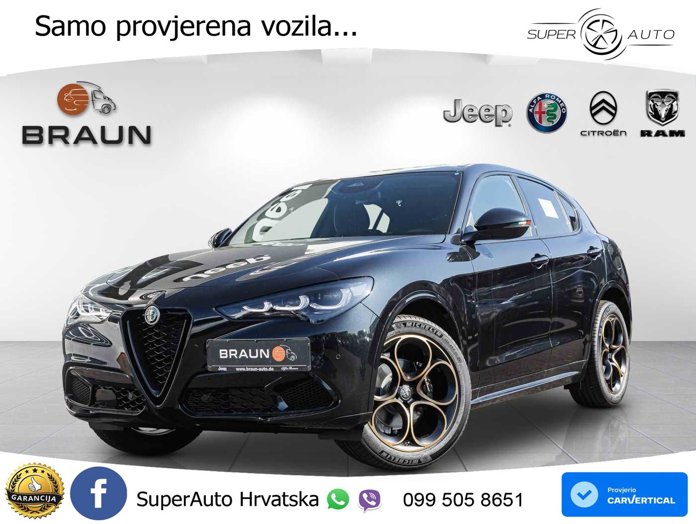 Alfa Romeo Stelvio 2.0 Turbo (280 KS) Q4 Automatic LED+GR SJED+ACC