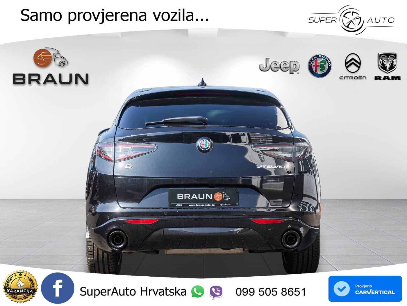 Alfa Romeo Stelvio 2.0 Turbo (280 KS) Q4 Automatic LED+GR SJED+ACC