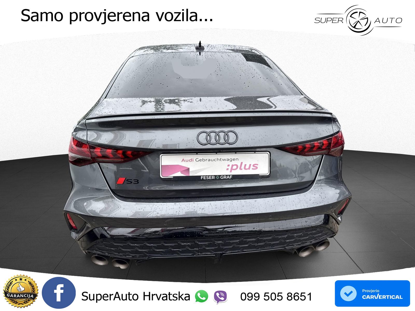 Audi S3 Limuzina 2.0 TFSI (333 KS) quattro S tronic LED+GR SJED+ACC