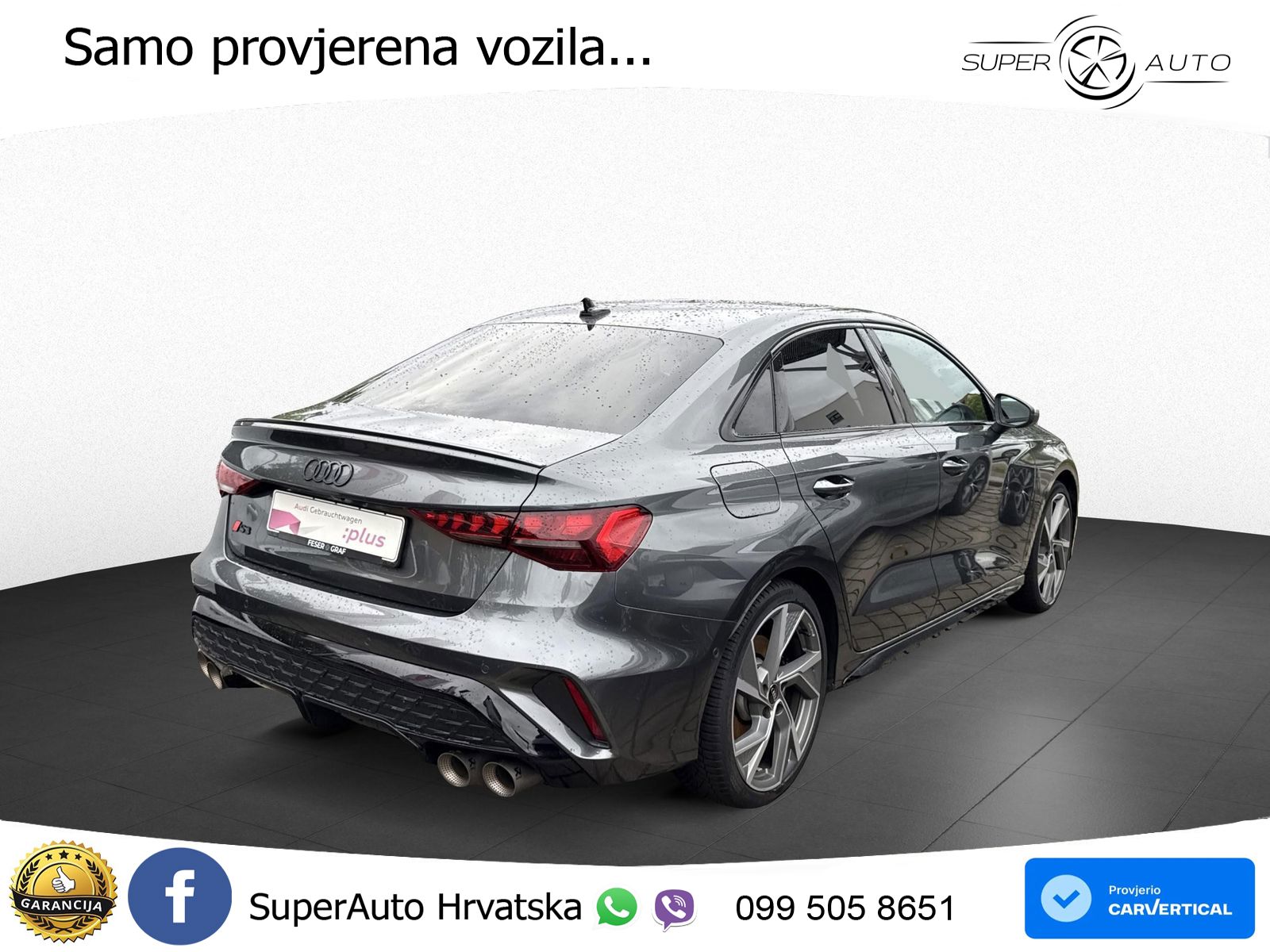 Audi S3 Limuzina 2.0 TFSI (333 KS) quattro S tronic LED+GR SJED+ACC