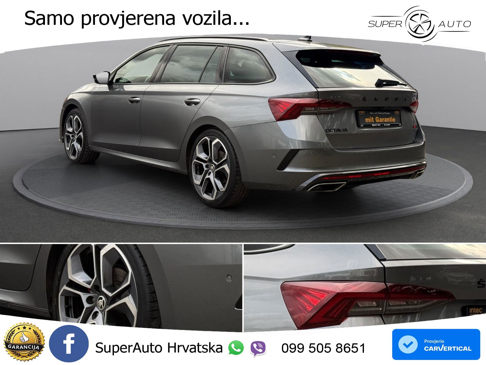 Škoda Octavia Combi RS 2.0 TDI (200 KS) DSG LED+GR SJED+ACC