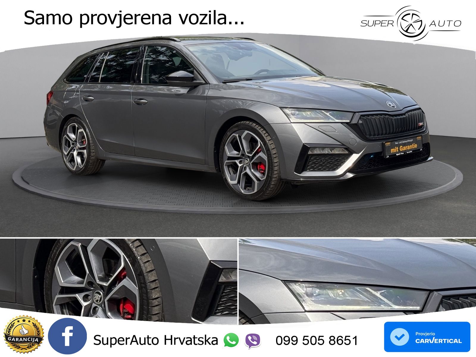 Škoda Octavia Combi RS 2.0 TDI (200 KS) DSG LED+GR SJED+ACC