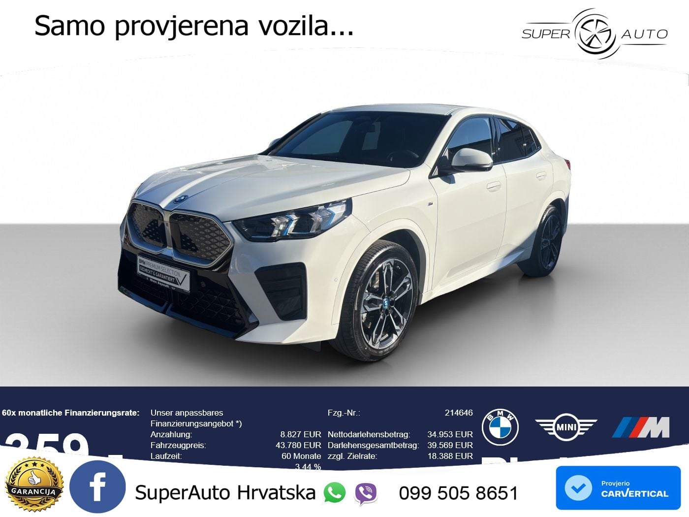 BMW iX2 66.5 kWh (313 KS) xDrive30