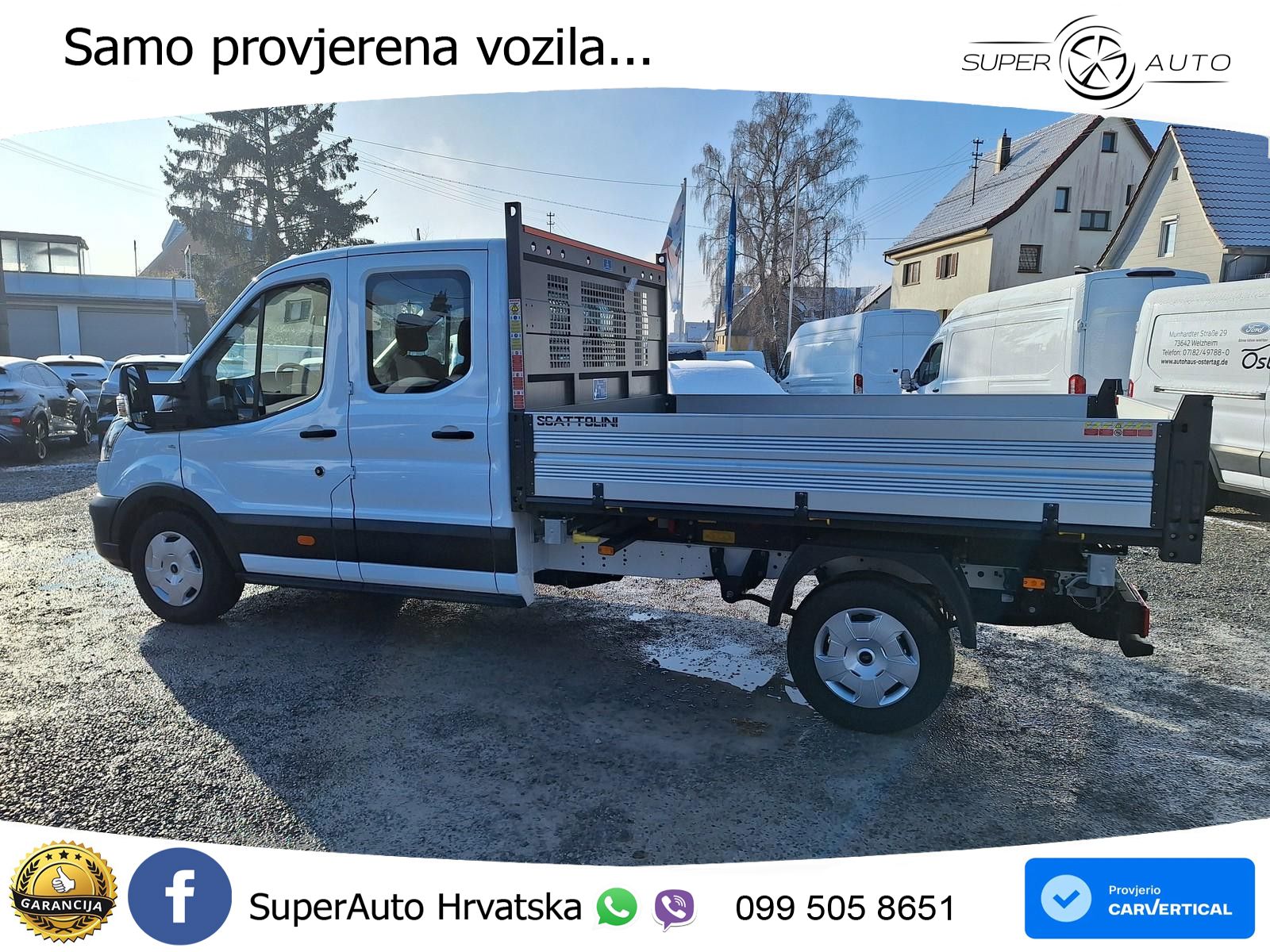 Ford Transit Pritsche 350 L3 DoKa 3-Seiten Kipper AHK 131 KS