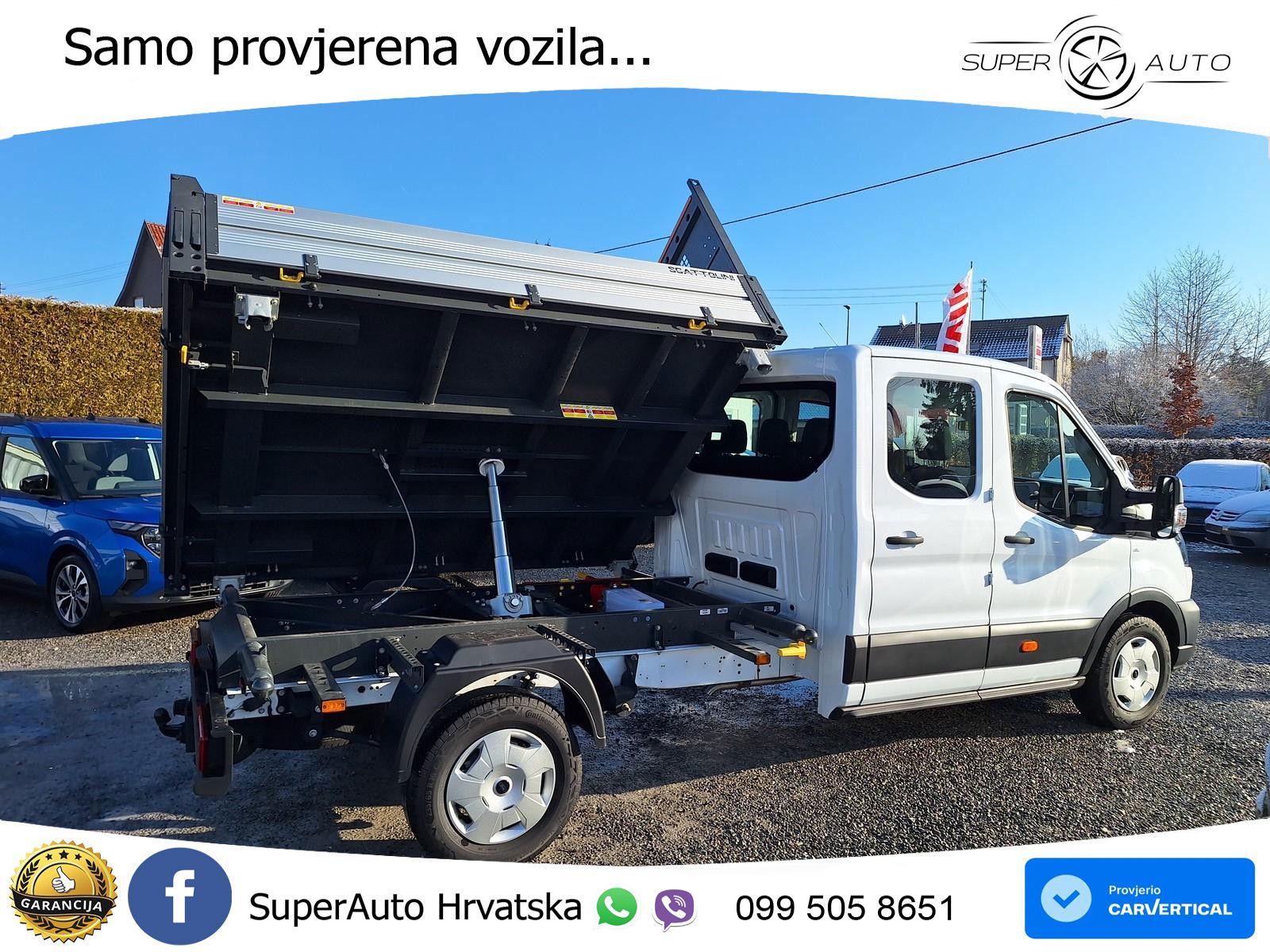 Ford Transit Pritsche 350 L3 DoKa 3-Seiten Kipper AHK 131 KS