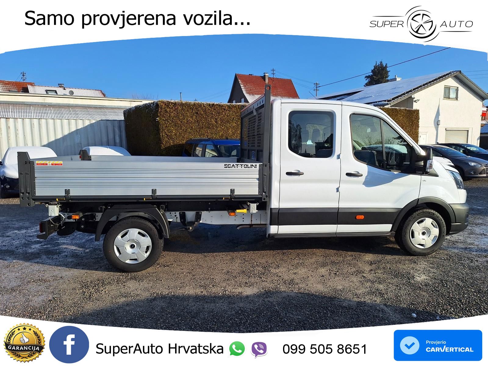 Ford Transit Pritsche 350 L3 DoKa 3-Seiten Kipper AHK 131 KS