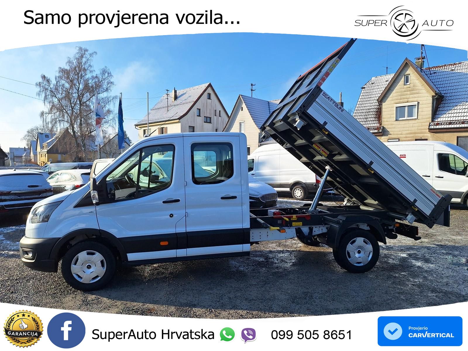 Ford Transit Pritsche 350 L3 DoKa 3-Seiten Kipper AHK 131 KS