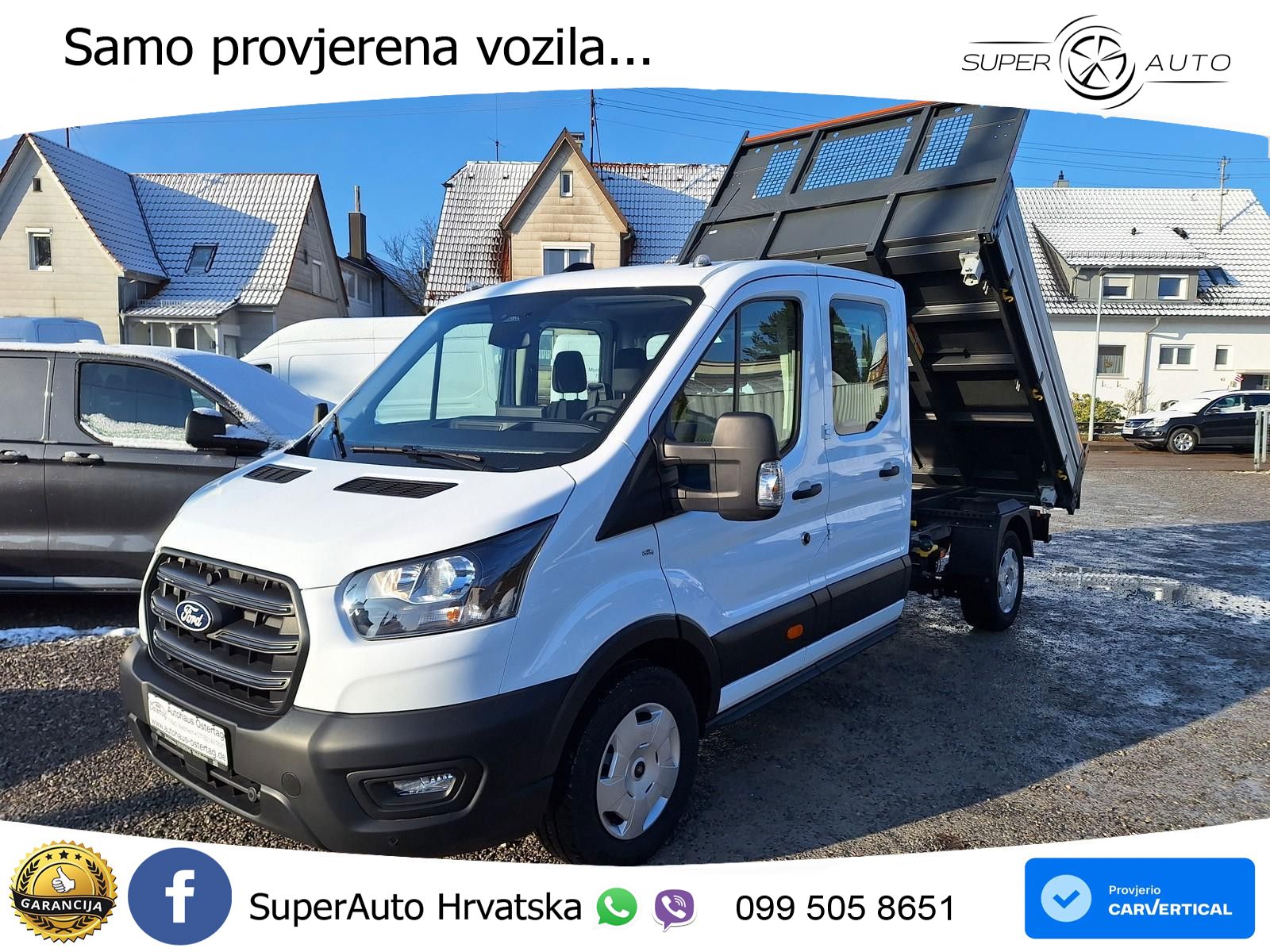 Ford Transit Pritsche 350 L3 DoKa 3-Seiten Kipper AHK 131 KS