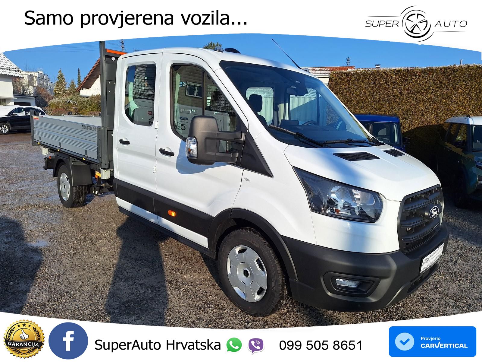 Ford Transit Pritsche 350 L3 DoKa 3-Seiten Kipper AHK 131 KS