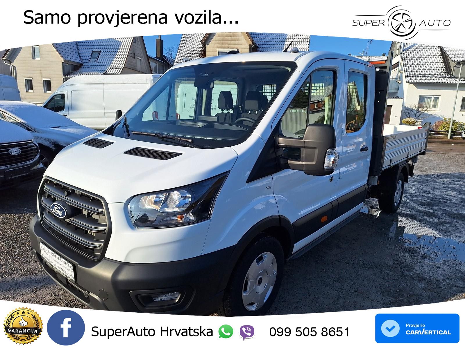 Ford Transit Pritsche 350 L3 DoKa 3-Seiten Kipper AHK 131 KS