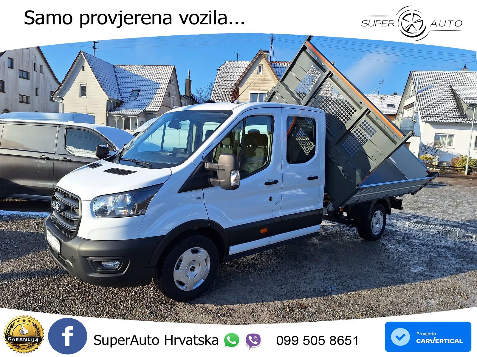 Ford Transit Pritsche 350 L3 DoKa 3-Seiten Kipper AHK 131 KS