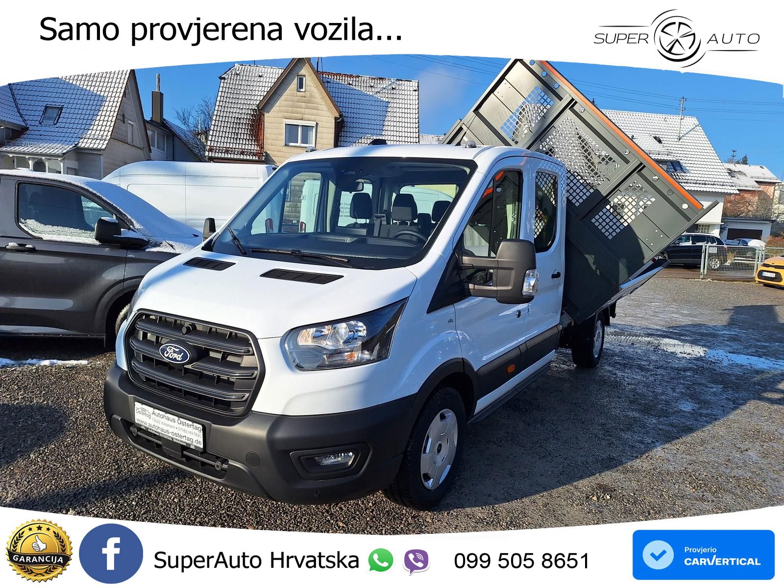 Ford Transit Pritsche 350 L3 DoKa 3-Seiten Kipper AHK 131 KS