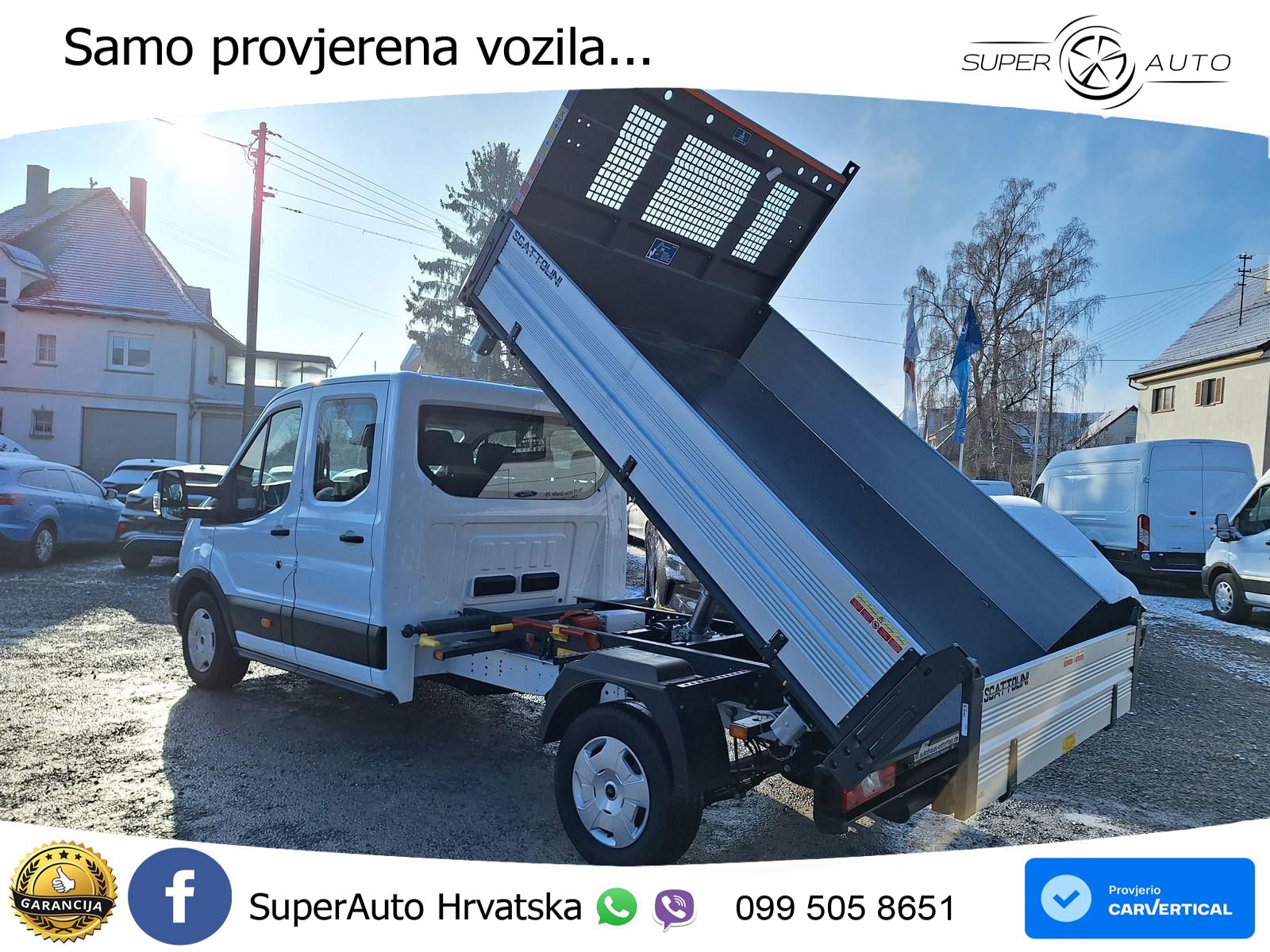 Ford Transit Pritsche 350 L3 DoKa 3-Seiten Kipper AHK 131 KS