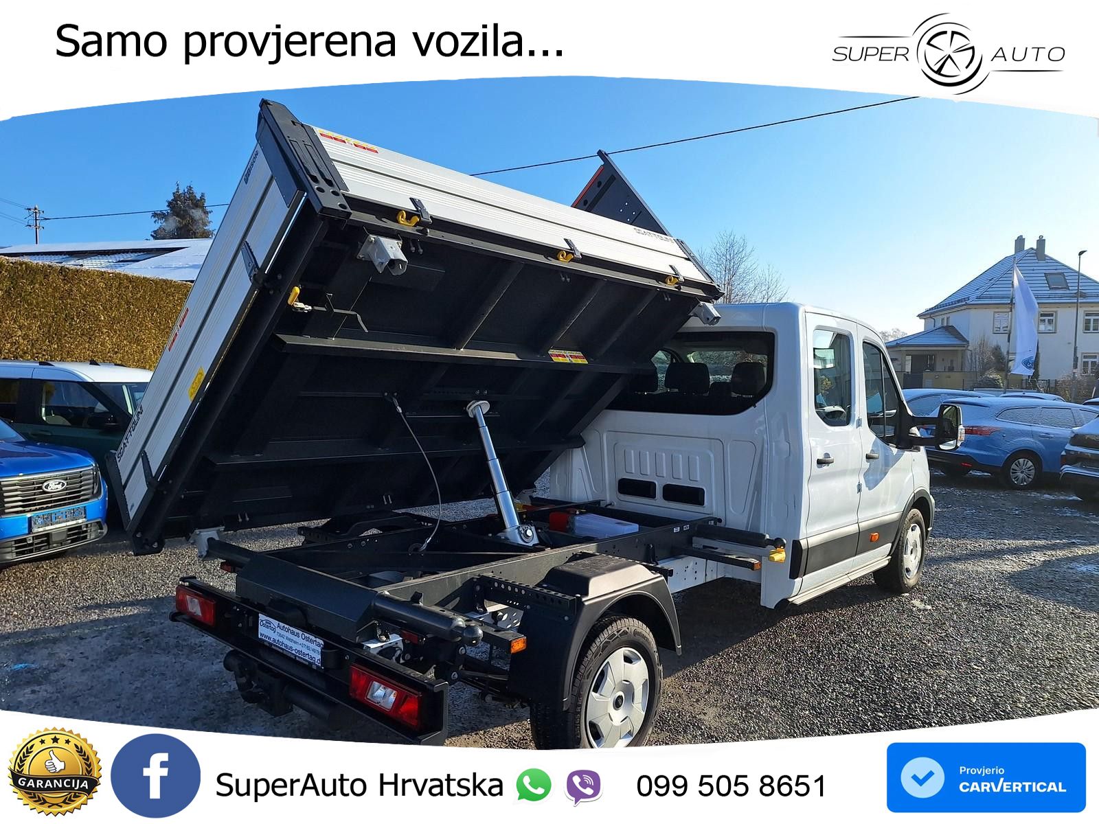 Ford Transit Pritsche 350 L3 DoKa 3-Seiten Kipper AHK 131 KS