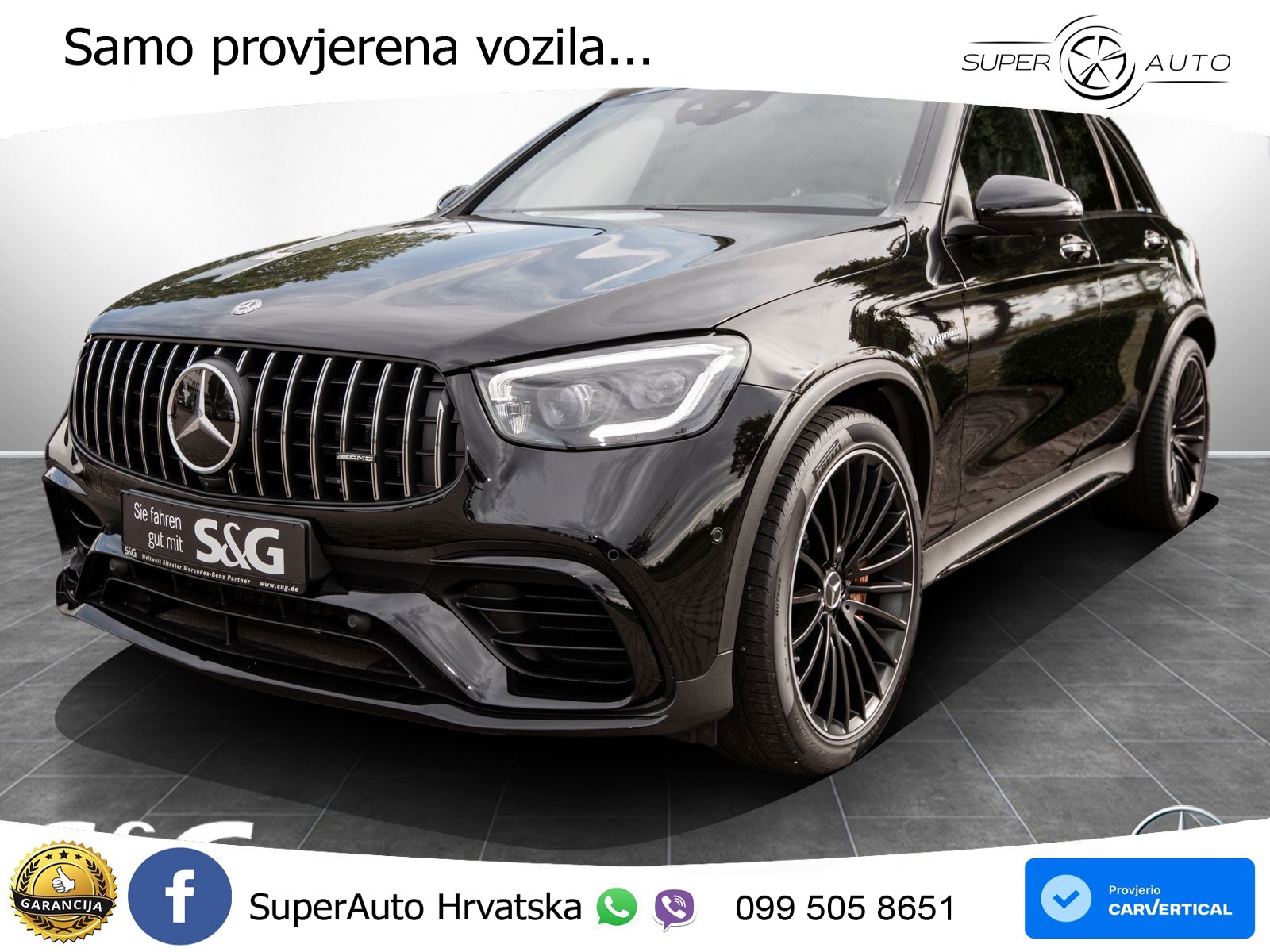 Mercedes AMG GLC 63 S V8 (510 KS) 4MATIC+ MCT LED+GR SJED+ACC