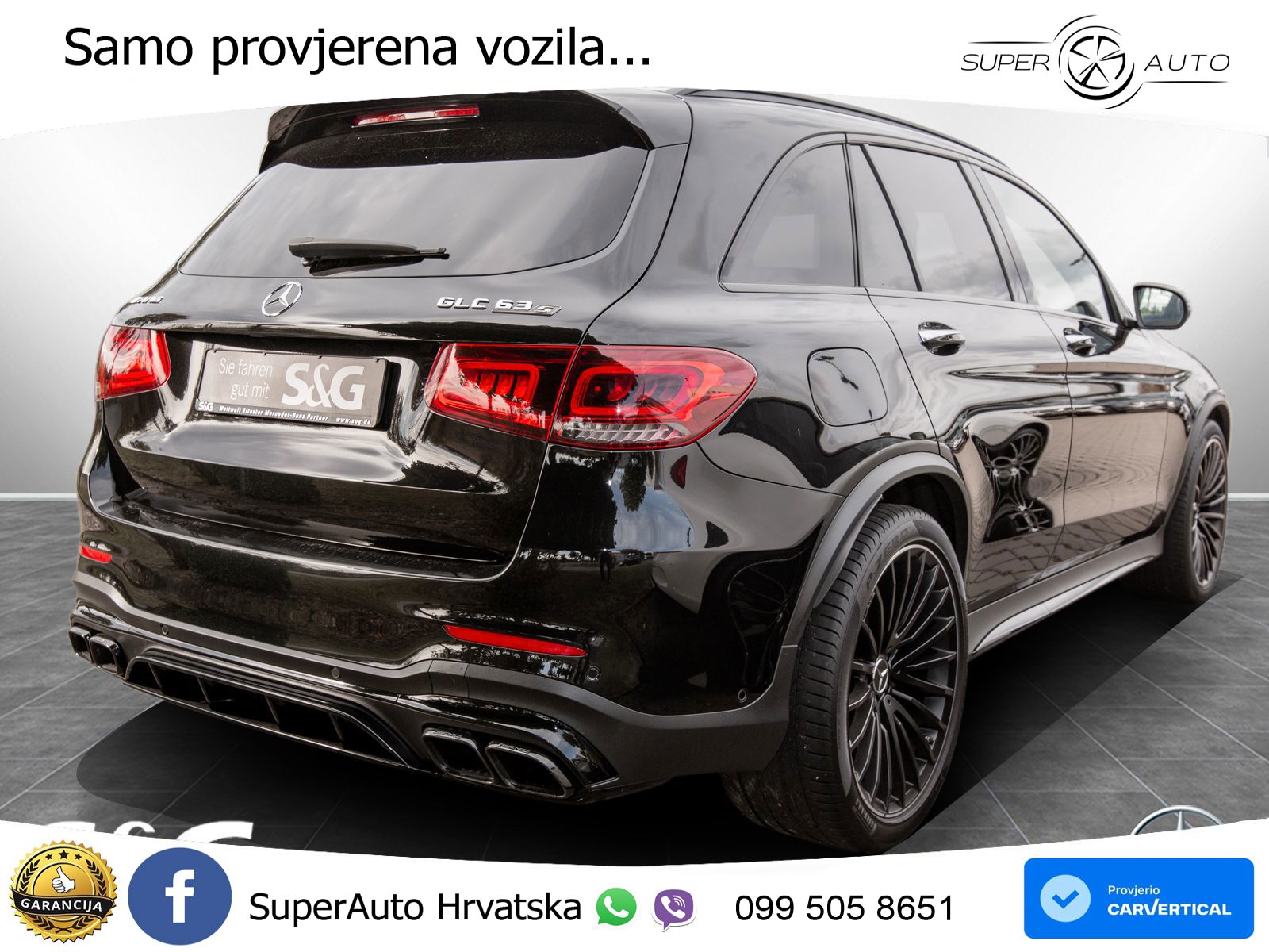 Mercedes AMG GLC 63 S V8 (510 KS) 4MATIC+ MCT LED+GR SJED+ACC