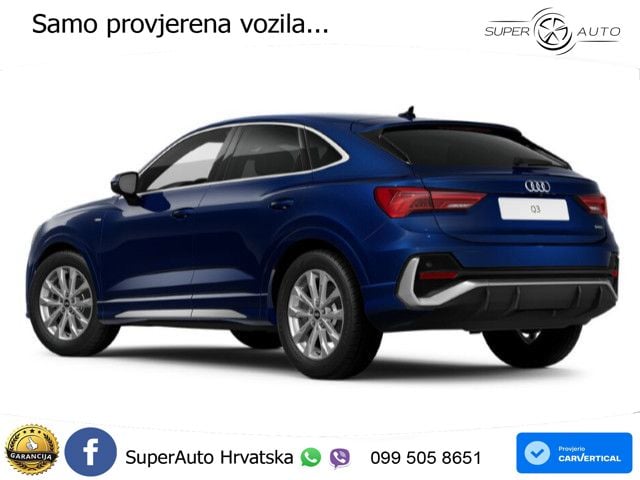 Audi Q3 Sportback 40 TFSI (190 KS) quattro S tronic S line LED+GR SJED+ACC