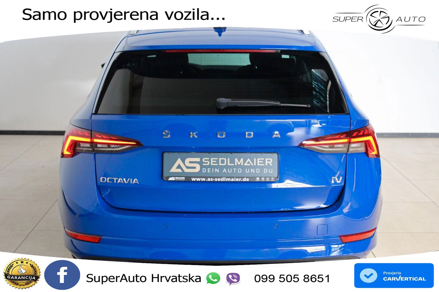 Škoda Octavia Combi iV 1.4 TSI (204 KS) DSG LED+GR SJED+ACC