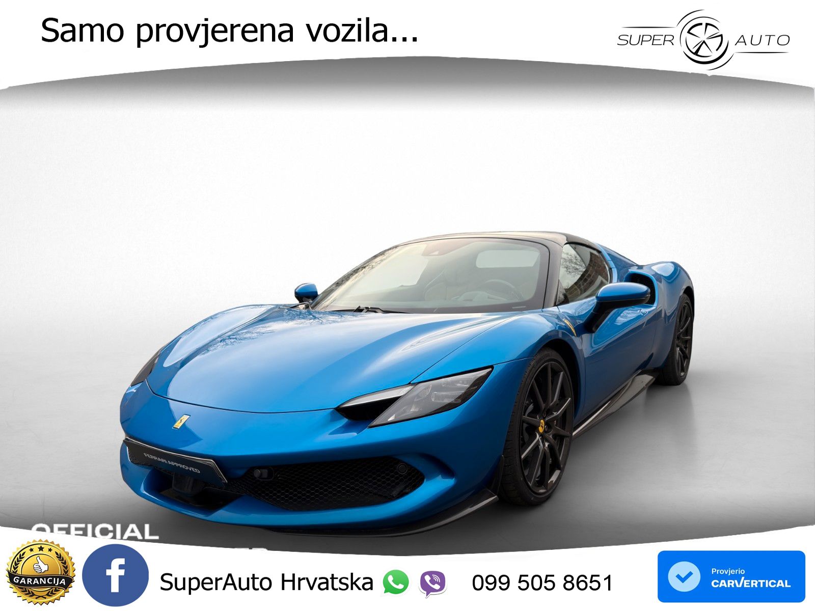 Ferrari 296 GTS 3.0 V6 (830 KS) F1 DCT LED+ACC