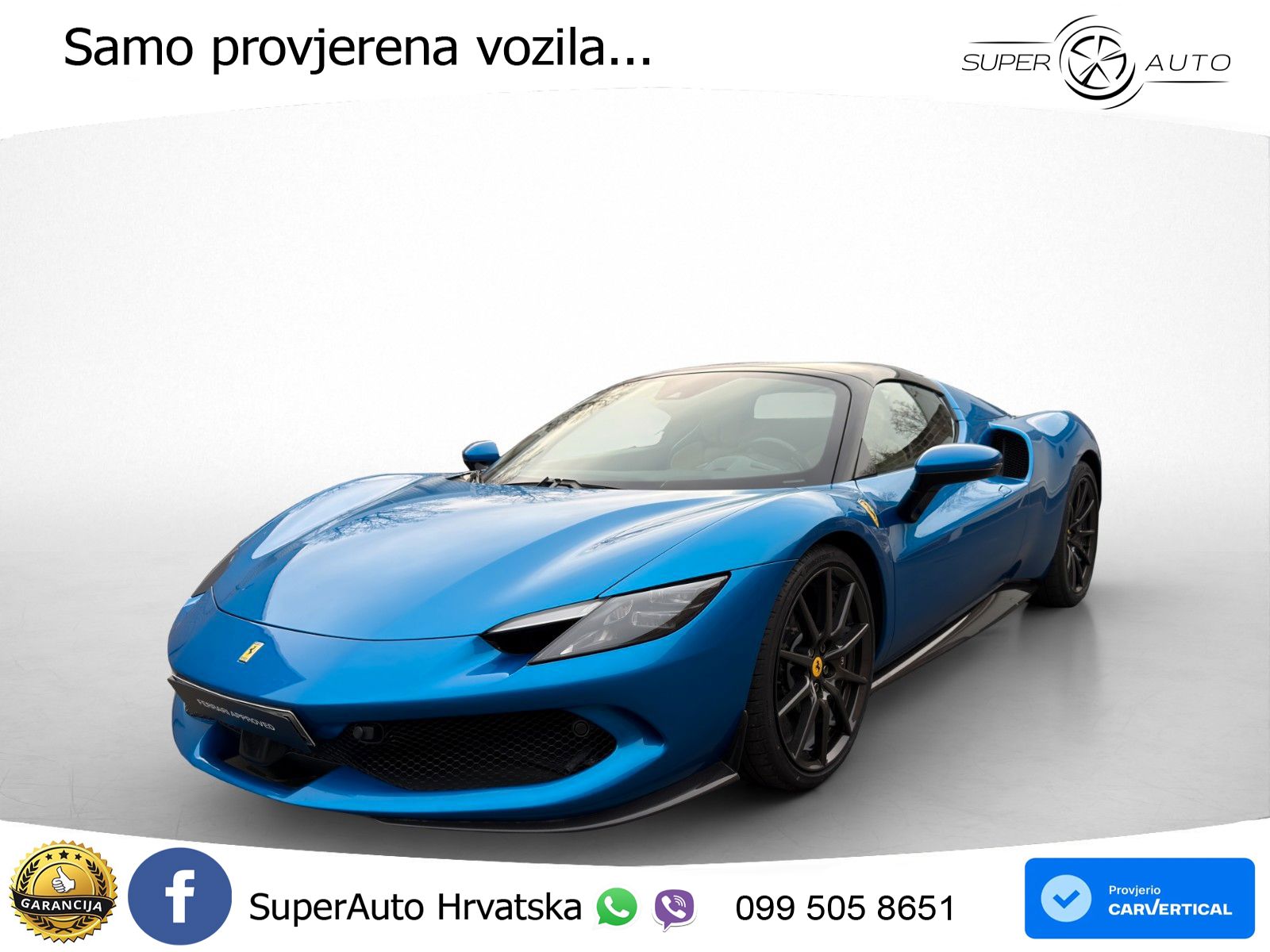 Ferrari 296 GTS 3.0 V6 (830 KS) F1 DCT LED+ACC