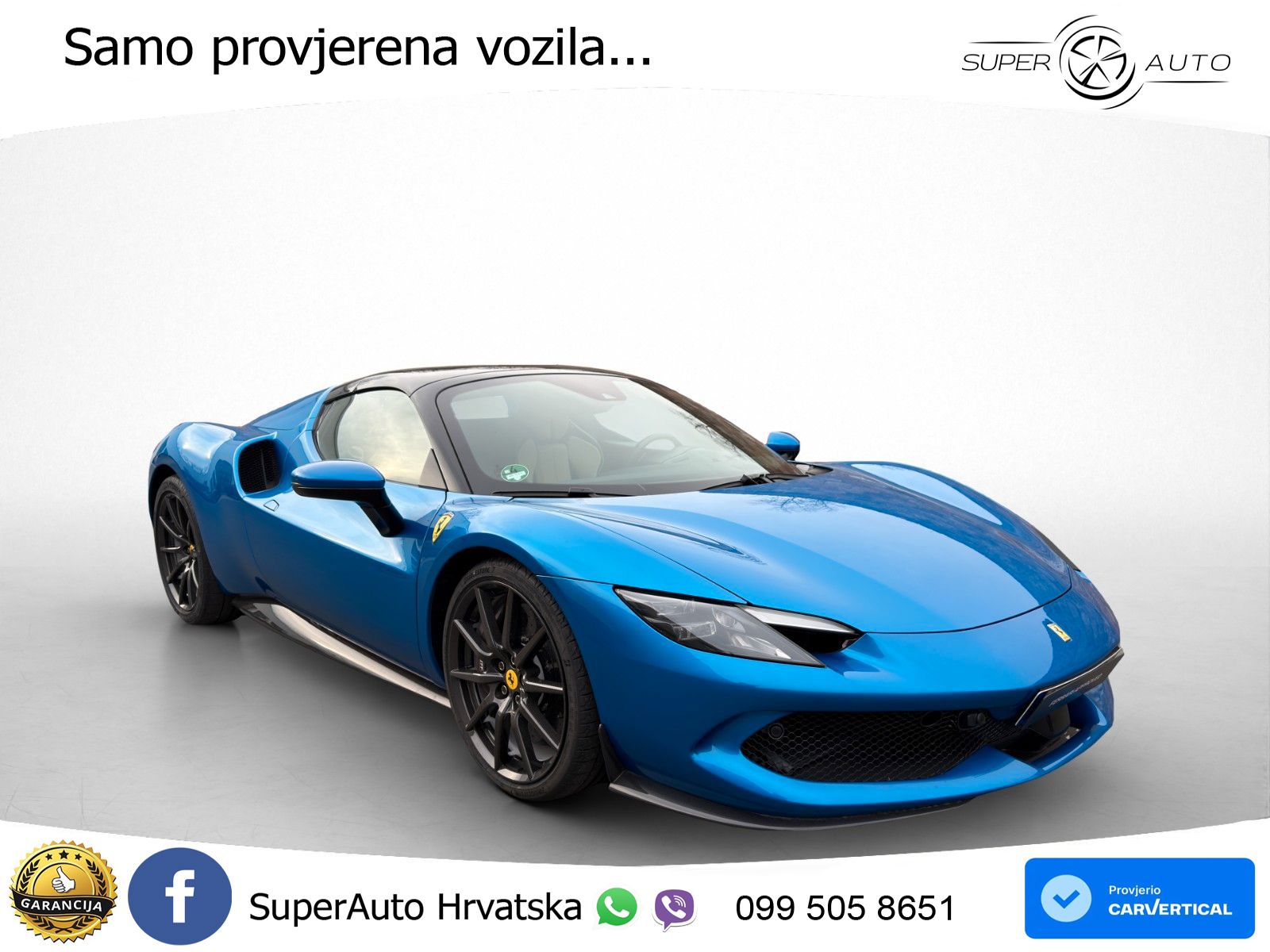 Ferrari 296 GTS 3.0 V6 (830 KS) F1 DCT LED+ACC