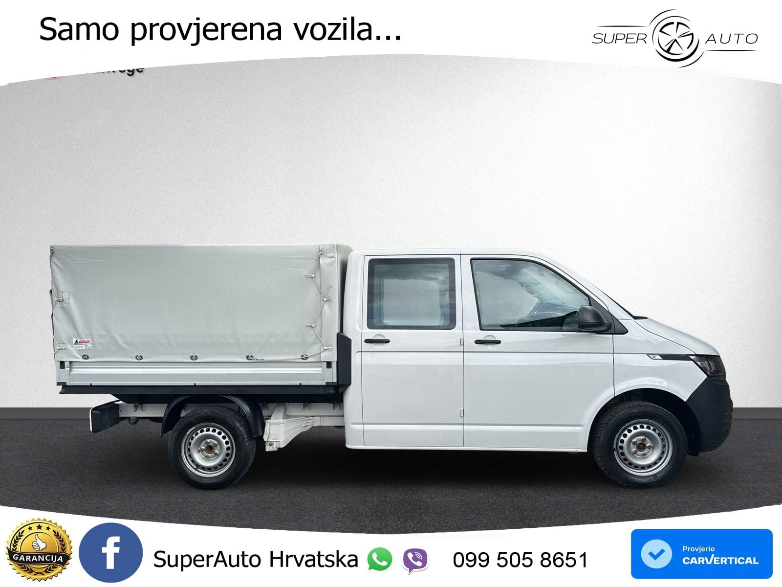 Volkswagen T6.1 Transporter 2.0TDI DoKa Ahk Tempomat 3000kg 150 KS