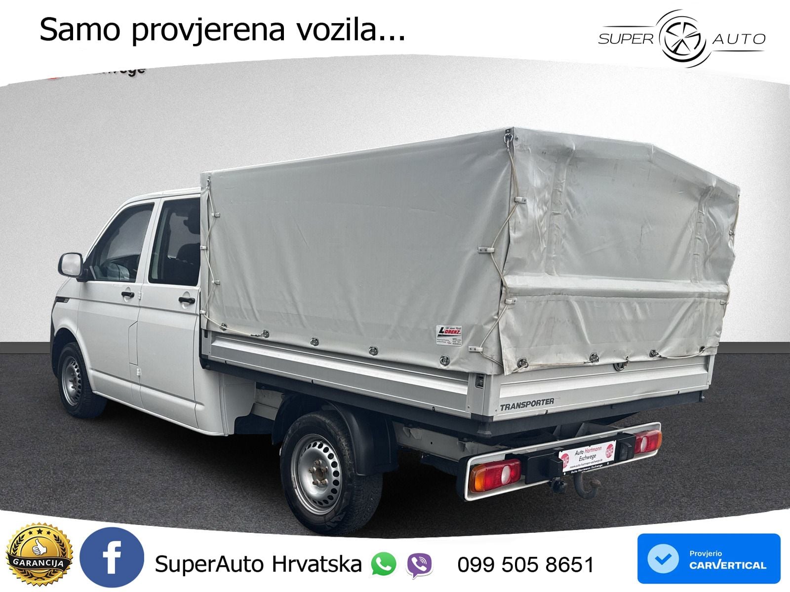 Volkswagen T6.1 Transporter 2.0TDI DoKa Ahk Tempomat 3000kg 150 KS