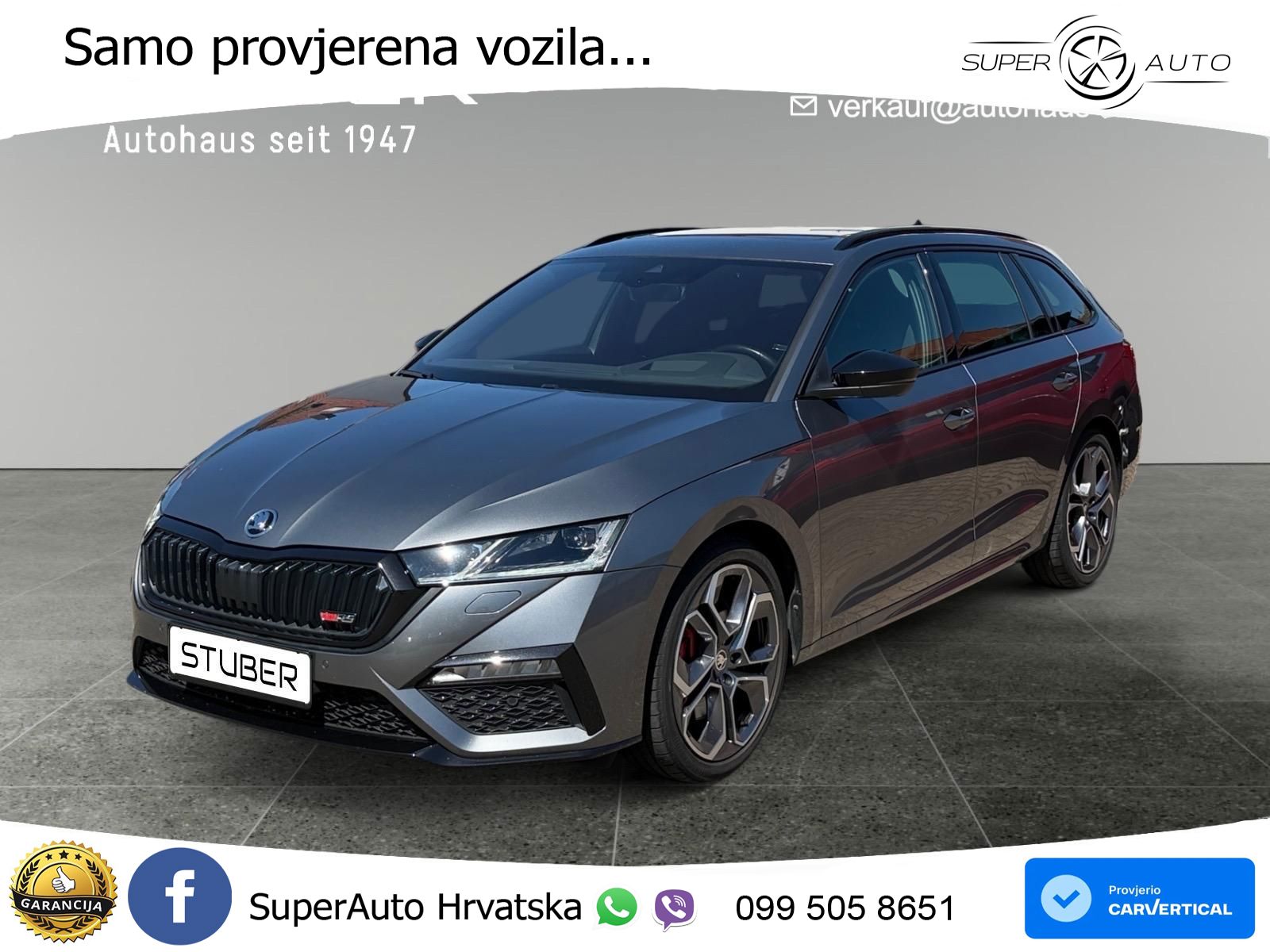 Škoda Octavia Combi RS 2.0 TSI (245 KS) DSG LED+GR SJED+ACC