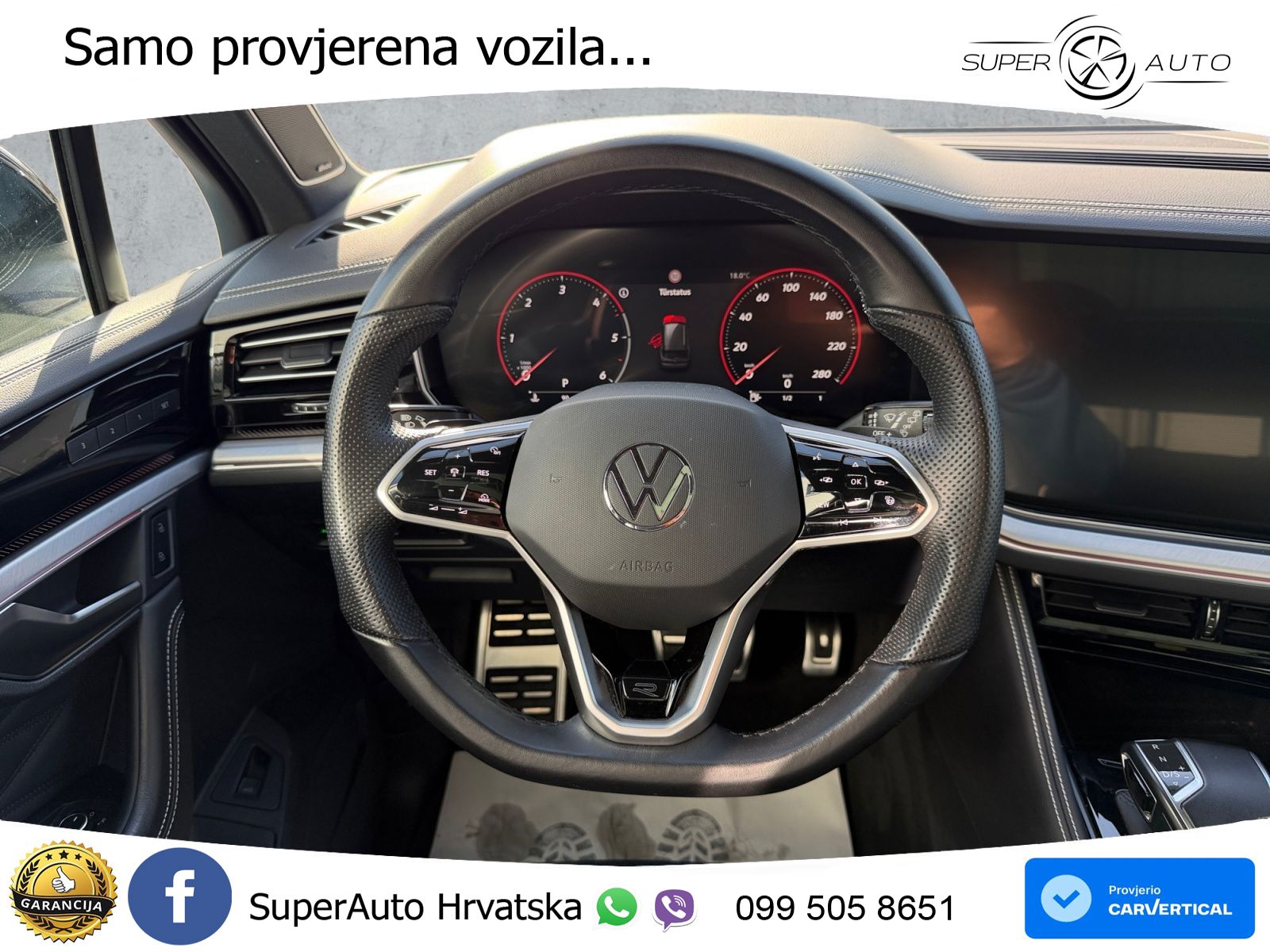 Volkswagen Touareg 3.0 V6 TDI (286 KS) 4MOTION Tiptronic ZRAČNI+ACC+GR SJED+KAM+PANO