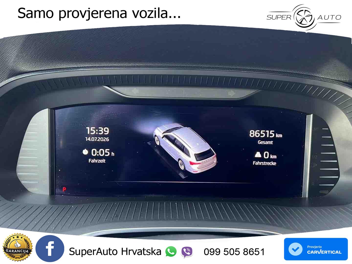 Škoda Octavia Combi 2.0 TDI (150 KS) DSG LED+GR SJED+ACC