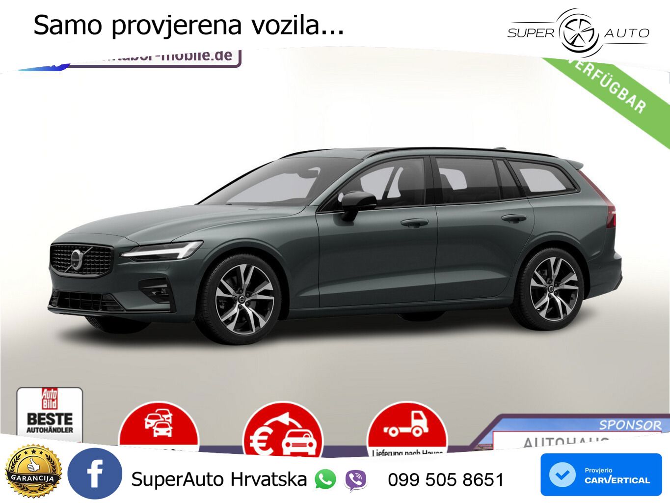 Volvo V60 2.0 B4 Benzin DCT LED+GR SJED+ACC