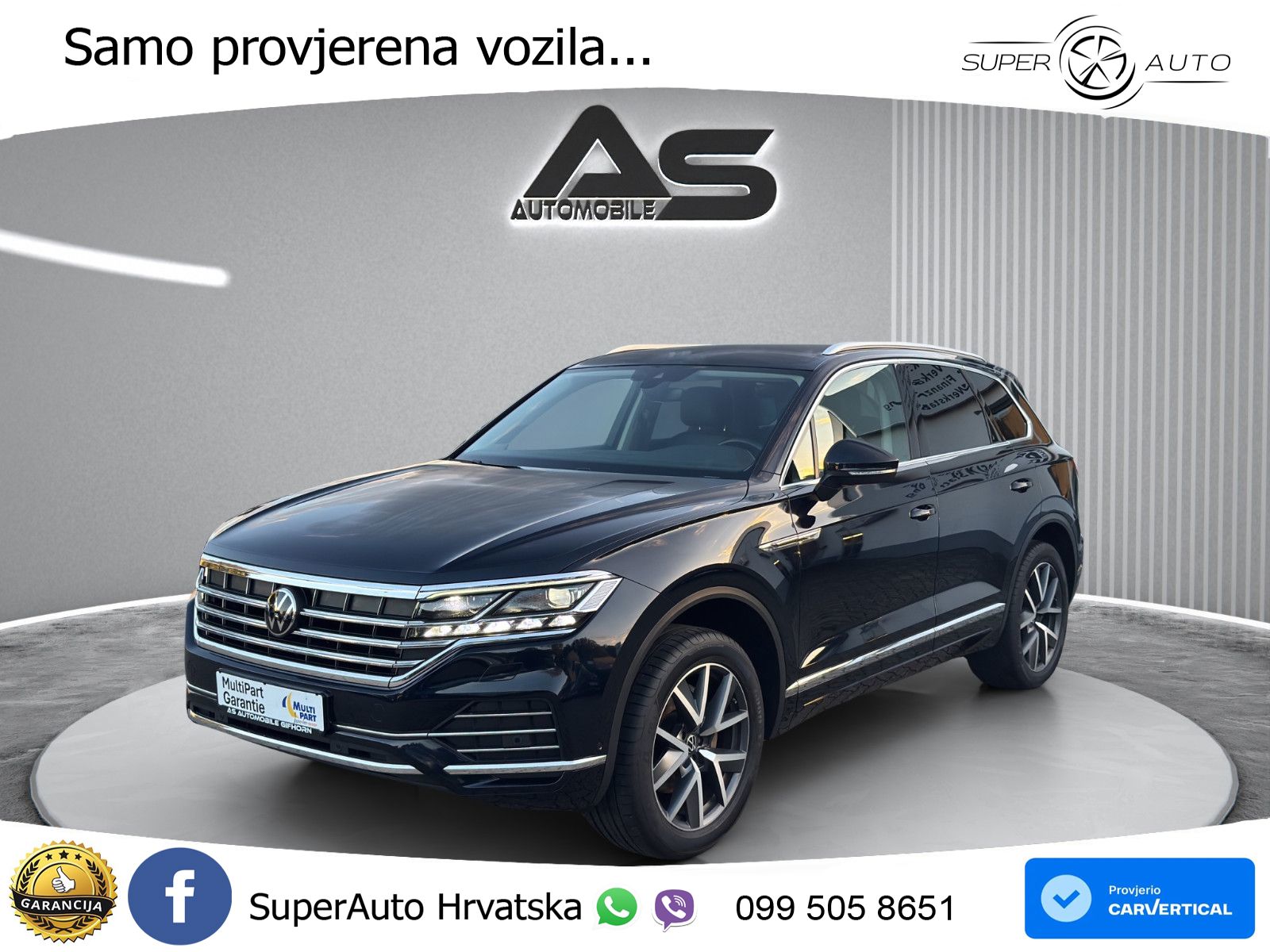 Volkswagen Touareg 3.0 V6 TDI (286 KS) 4MOTION Tiptronic ZRAČNI+ACC+4xGR SJED+KAM