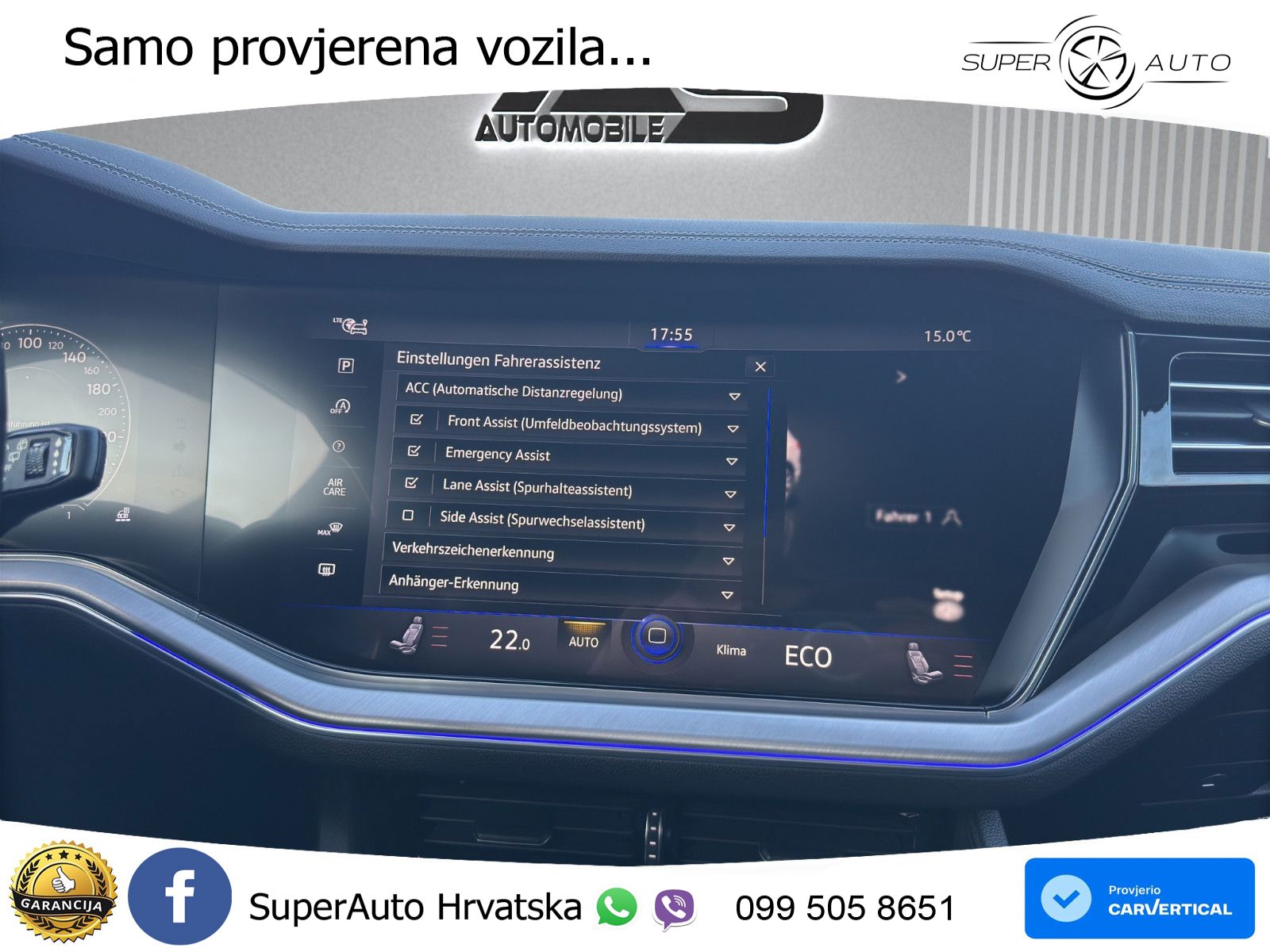Volkswagen Touareg 3.0 V6 TDI (286 KS) 4MOTION Tiptronic ZRAČNI+ACC+4xGR SJED+KAM