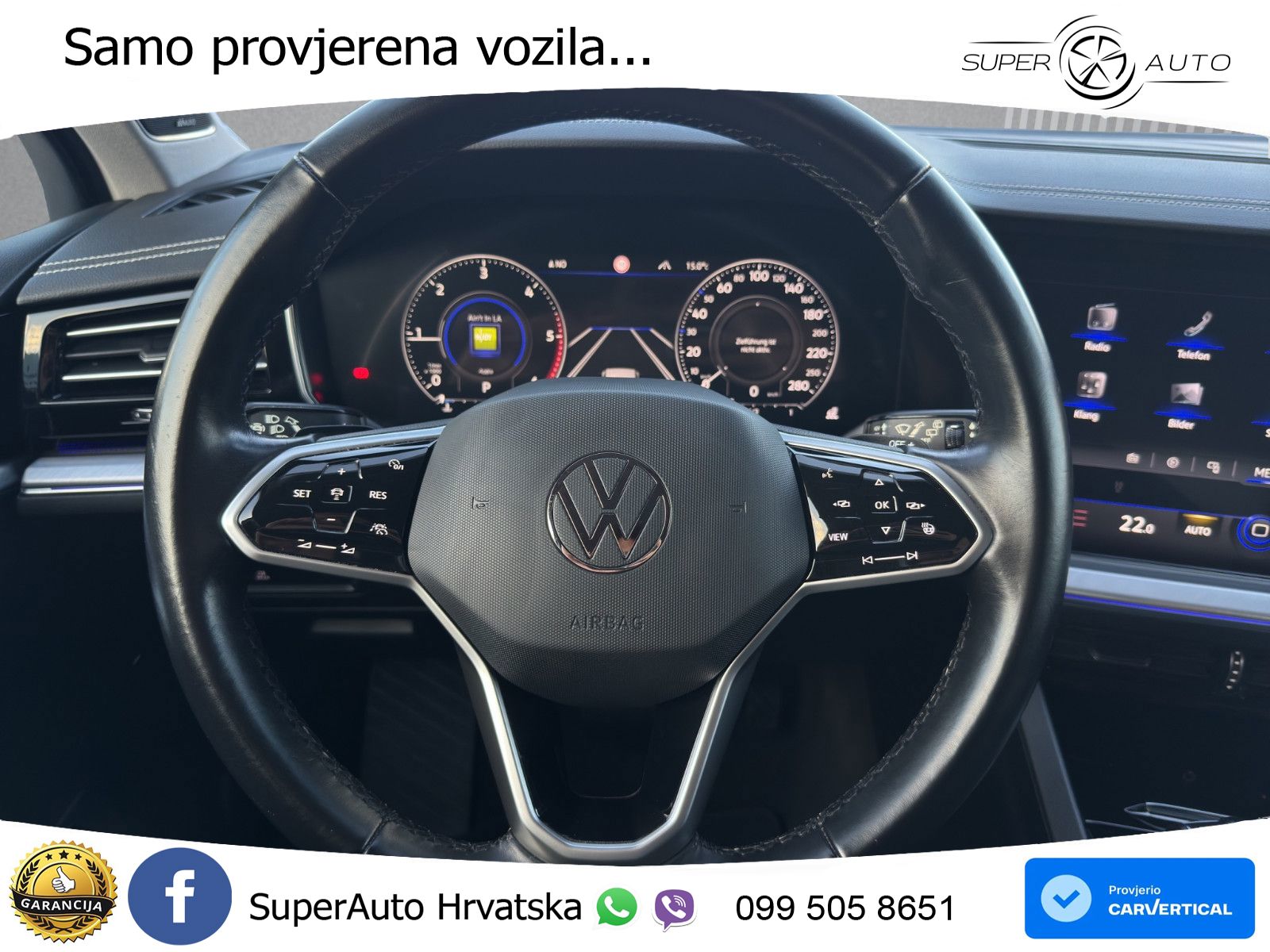 Volkswagen Touareg 3.0 V6 TDI (286 KS) 4MOTION Tiptronic ZRAČNI+ACC+4xGR SJED+KAM