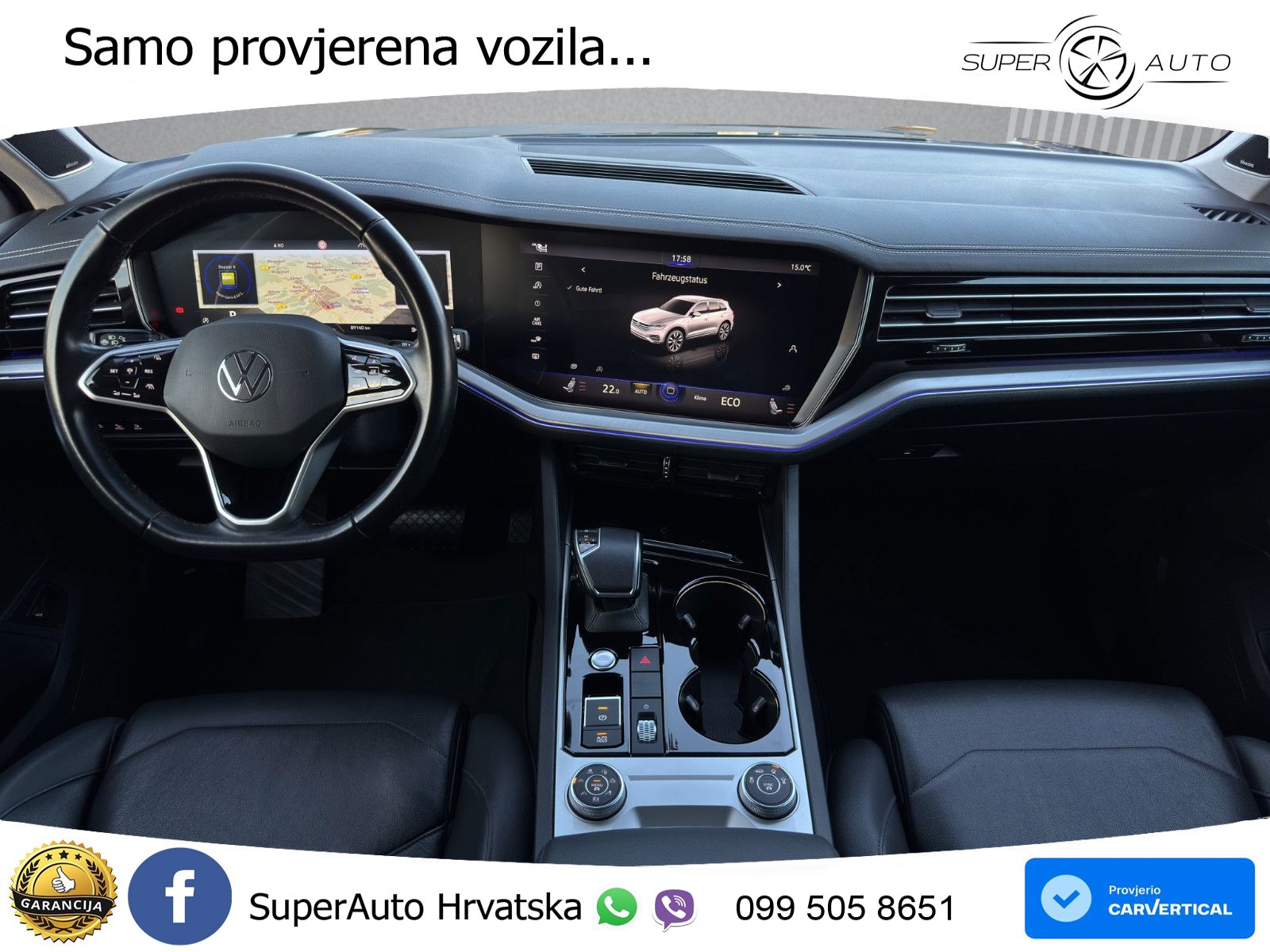 Volkswagen Touareg 3.0 V6 TDI (286 KS) 4MOTION Tiptronic ZRAČNI+ACC+4xGR SJED+KAM