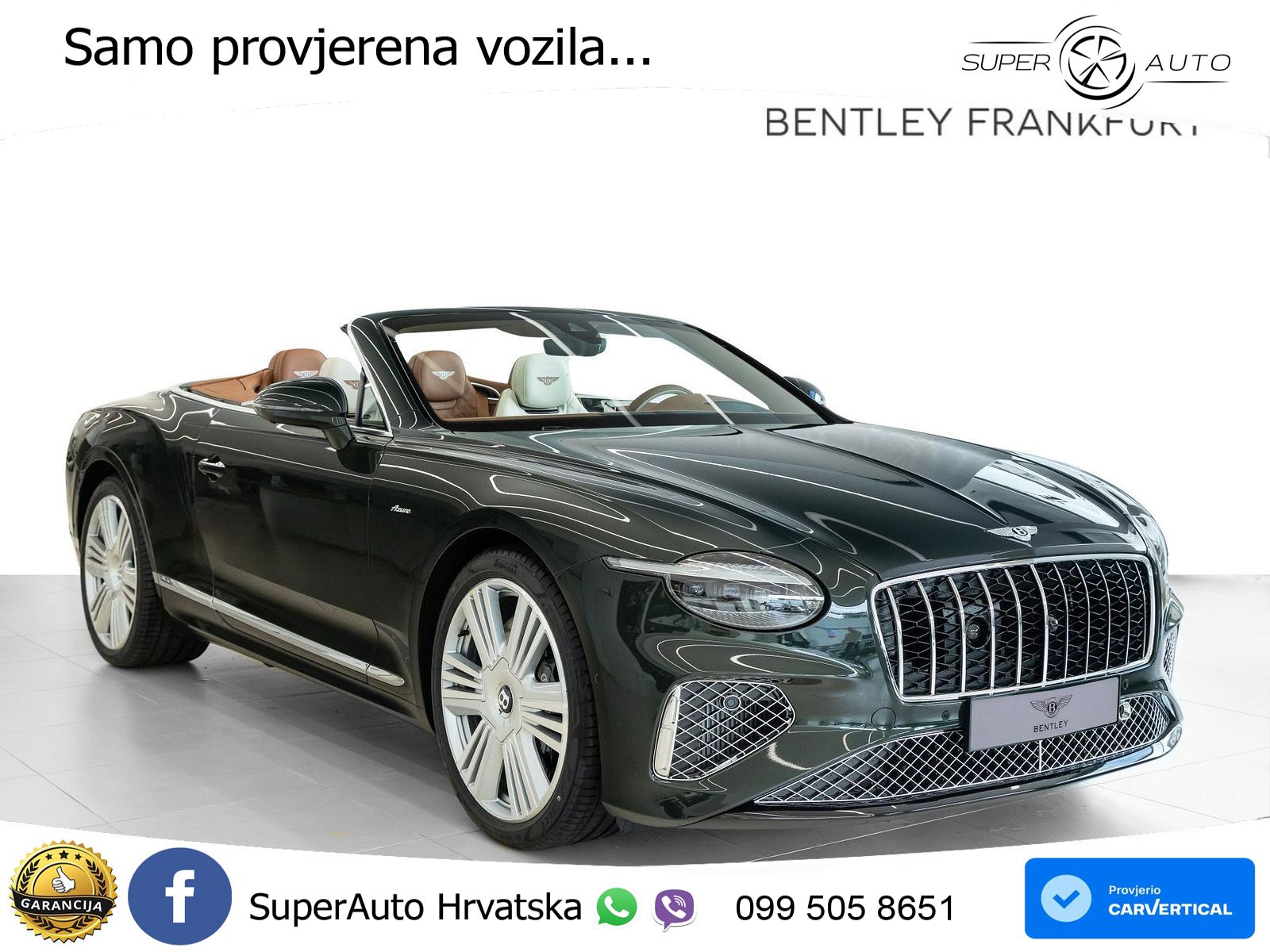 Bentley Continental GTC IV 4.0 V8 TFSi (680 KS) AWD DCT ZRAČNI+ACC+GR SJED+360